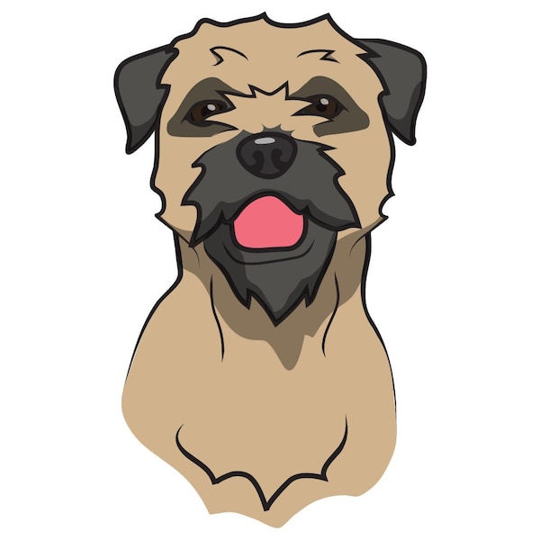 Border Terrier Dog Decal, Dog Lover Decor Vinyl Sticker